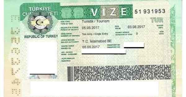 turkey visit visa price for pakistani
